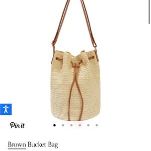 Elegant Tan Bucket Bag